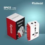 Goldmedal Spice 3-Pin 240V Universal Travel Adaptor with LED Indicator (White) - Pack of 1, Compatible with Worldwide Plugs - Image 2