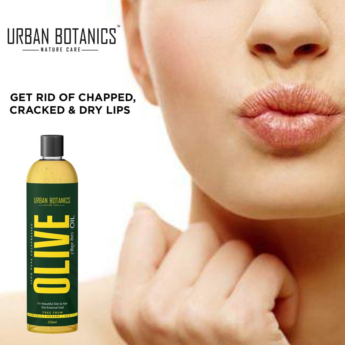 UrbanBotanics® Pure Cold Pressed Olive Oil For Hair and Skin, 250ml - Image 2