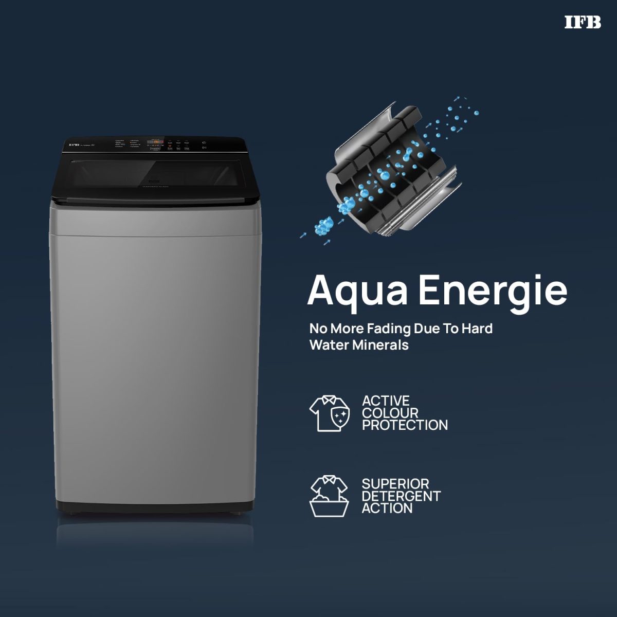 IFB 7 Kg 5 Star with Deep Clean Technology Powered by AI, Fully Automatic Top Load Washing Machine (TL701MG1, ActivMix, Aqua Energie, Med Grey) - Image 6