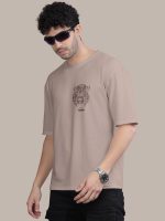 BULLMER Black Trendy Front and Back Printed oversized Round Neck T-shirt for men - Image 4