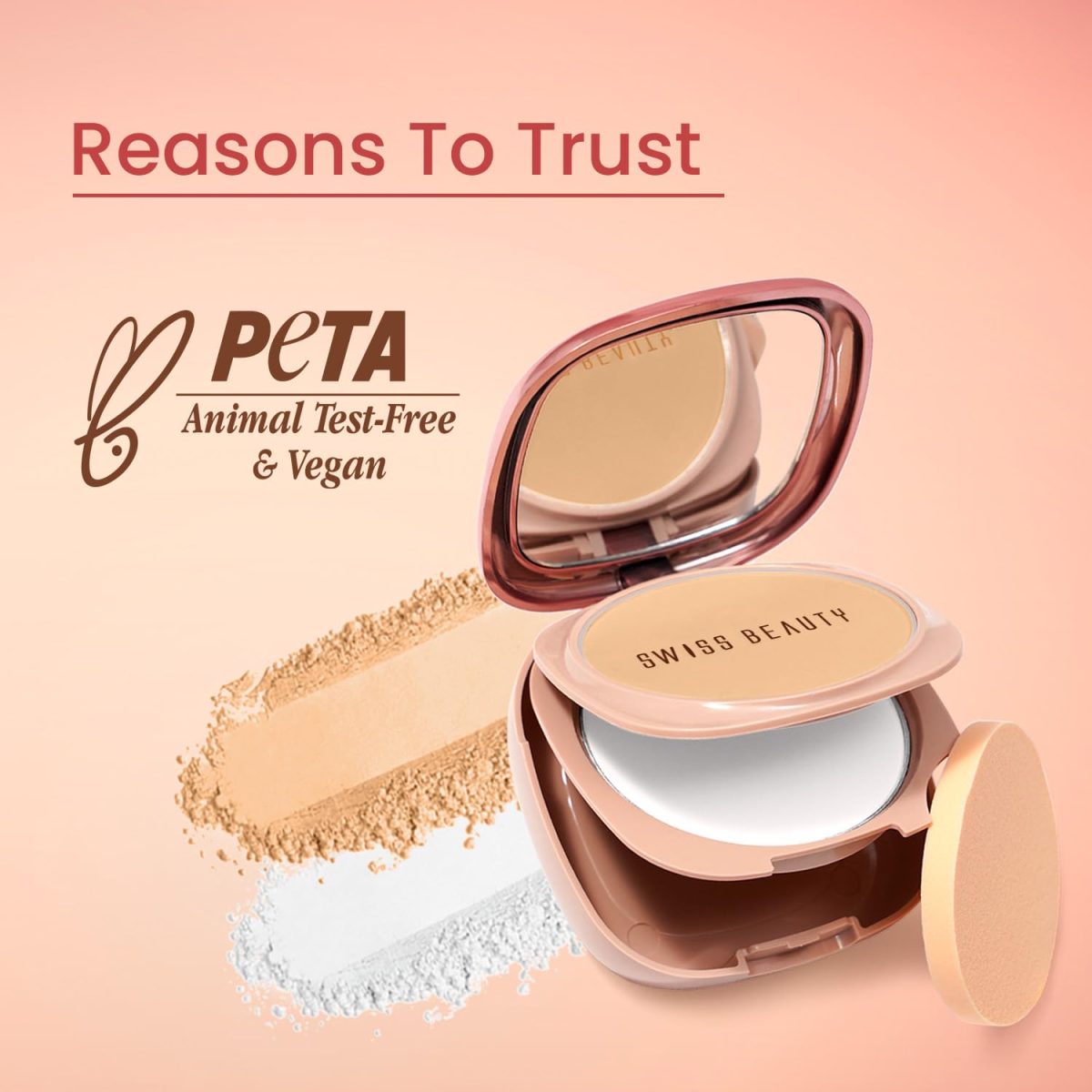 Swiss Beauty Matte & Set Duo Lightweight Compact For All Skin Types| Compact Powder + Translucent Powder | Shade- 02 Beige, 20gm - Image 8