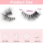 MAYCREATE® 10 Pairs Half Lashes Mink Natural Cat Eye Wispy False Eyelashes Fluffy Volume Strip Fake Eyelashes Accent Corner 3/4 Eye Lashes DIY Cluster Faux Mink Half Eyelashes at Home - Image 2