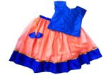 Stanwells Kids Girl's Net Readymade Lehenga Choli for Girls Set (AM016-16_Peach_1-1.5 years) - Image 3