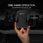Portronics Clamp M4 Car Phone Holder Stand with 360 Degree Rotation, Strong Grip, Suction Cup Mount, Single Hand Use, Shockproof Build, Mobile Stand for Car (Black) - Image 6