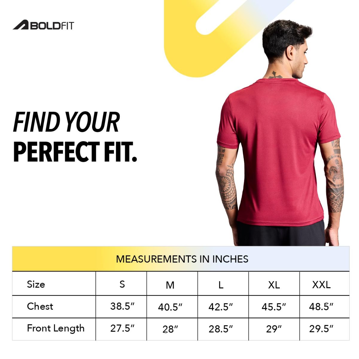 Boldfit Gym Regular Fit T Shirt for Men Round Neck Active Tshirt for Men Quick Dry Active Wear T Shirts for Man Dry Fit T Shirts for Men for Gym & Sports Wear Anti Odor Training Tshirt for Men - Image 3