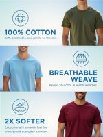 NOBERO Men's Graphic Printed Regular Fit Cotton T-Shirt (Pack of 3) - Image 6