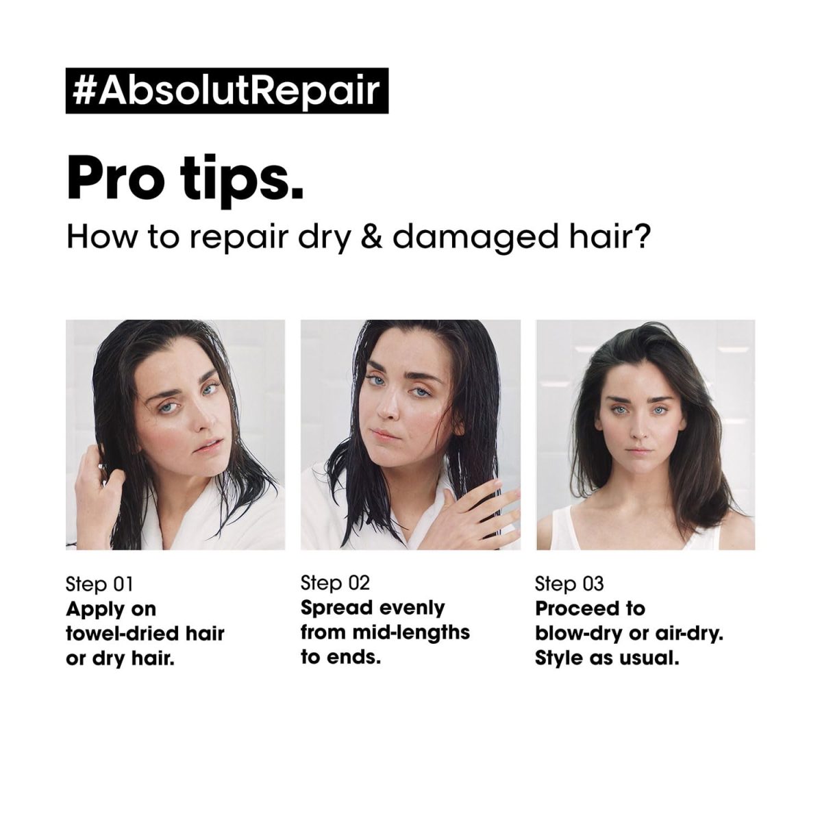 L'Oréal Professionnel Serie Expert Absolut Repair Serum | For dry and damaged hair| Provides softness and shine | With Wheat Oil (90ml) - Image 6