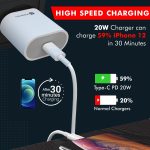 Portronics Adapto 20 Type C 20w Charger for Android,iPhone 14/14 Plus/ 14 Pro/ 14 Pro Max, iPhone 13/13 Pro/13 Pro Max/13 Mini, 12/12 Mini/ 12 Pro Max, iPhone 11 Series with PD 3.0 (White) - Image 7