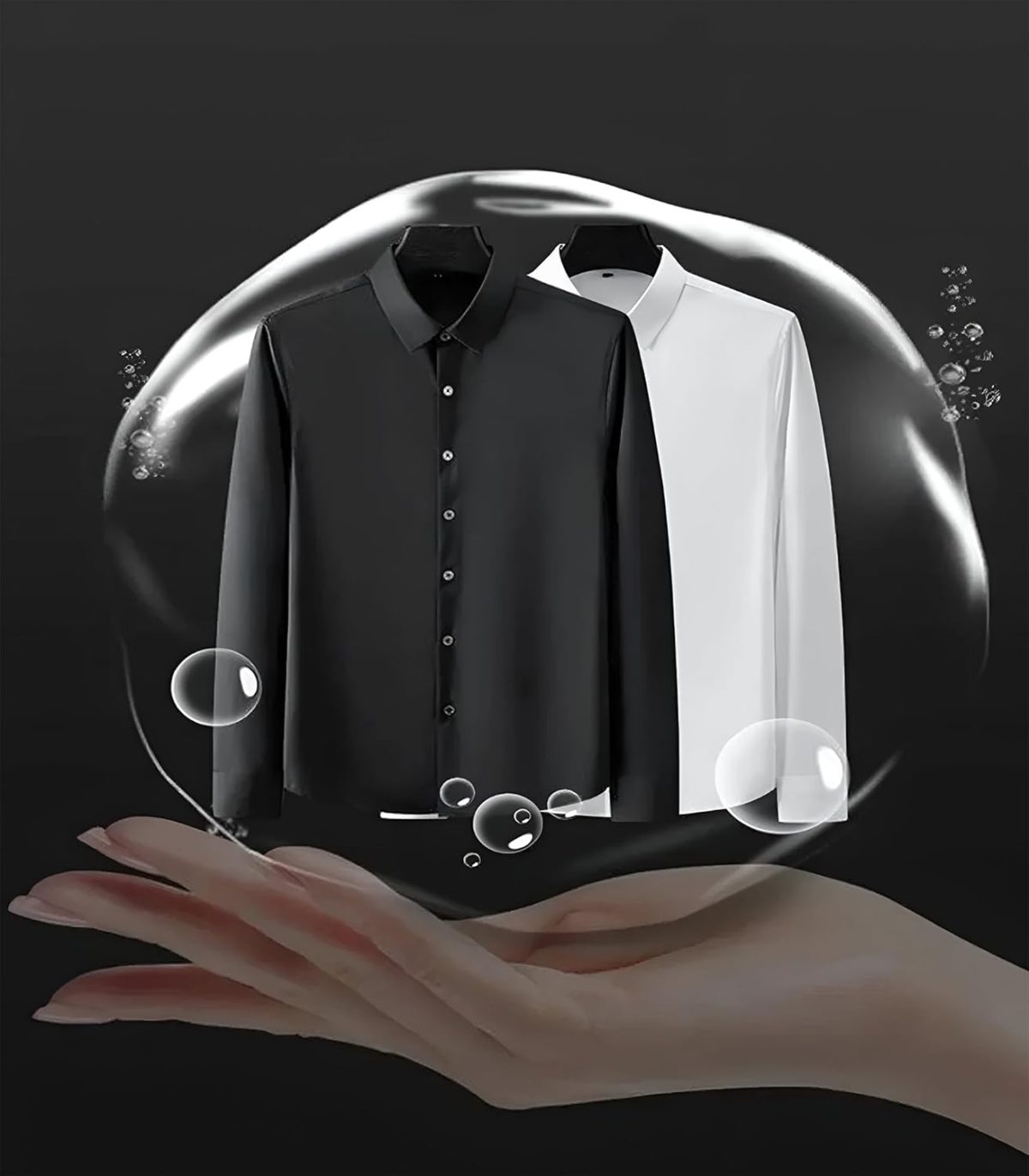 DEELMO Men's Stylish Solid Satin Casual Shirt for Men Full Sleeves| Poly Satin Silk Shirt - Image 3