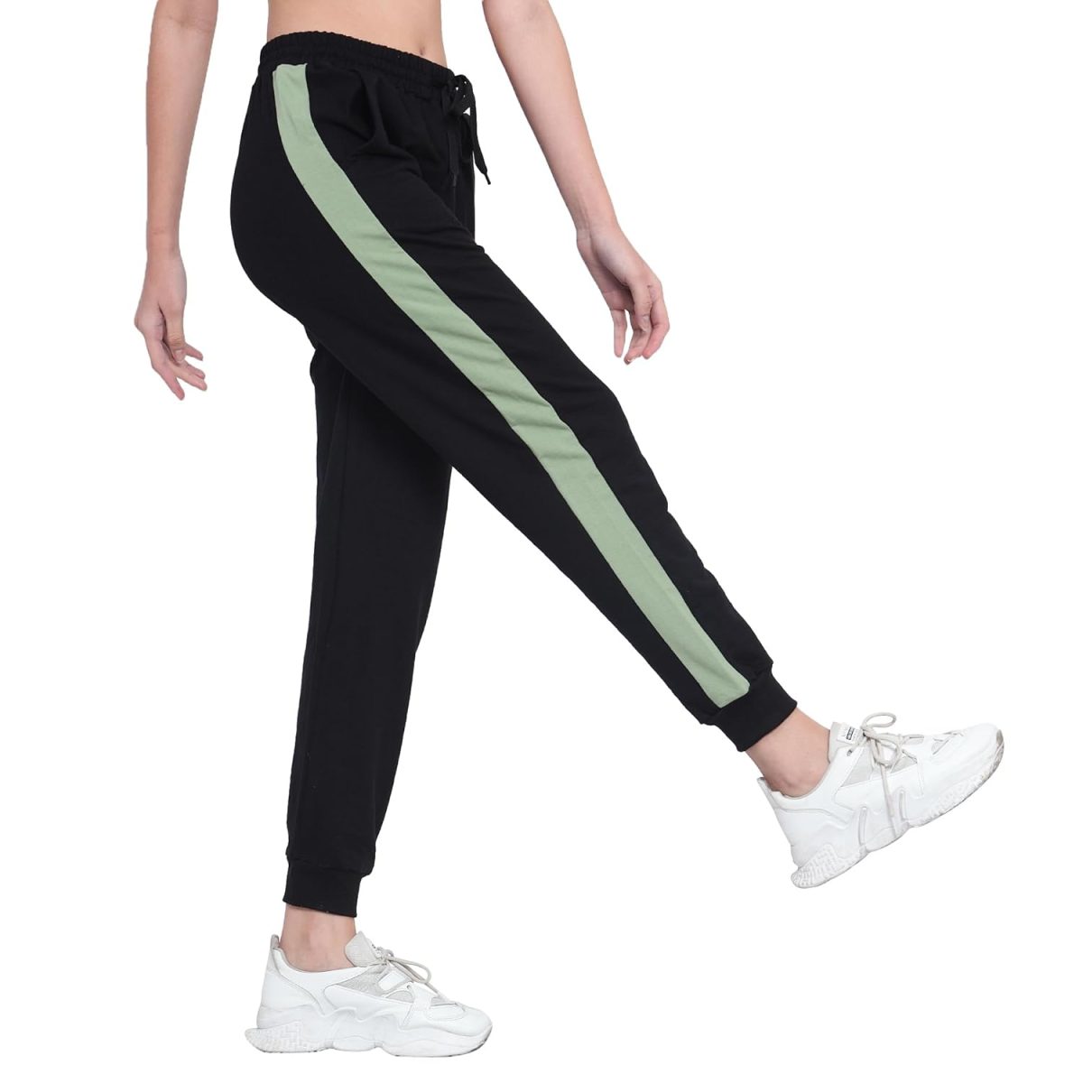 BLUE STAR SHARK Women's Cotton Loopknit Track Pants | Comfortable Lounge Pants for Summer | Casual Pyjamas, Nightwear, Gym, Yoga, Sports, Running | Relaxed Fit Everyday Comfort - Image 2