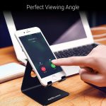 Portronics MODESK Universal Mobile Holder Stand with Metal Body, Anti Skid Design, Light Weight for All Smartphones, Tablets, Kindle, iPad(Black) - Image 5