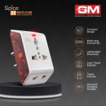 GM 6AMP 3-Pin Multi Plug Adaptor | Universal Travel Adaptor | Supports 2-Pin & 3-Pin Plugs | Multiple Charging Ports | Charge Smartphones, Laptops & Other Devices | Compact & Reliable | White - Image 3
