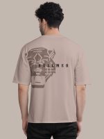 BULLMER Black Trendy Front and Back Printed oversized Round Neck T-shirt for men - Image 5