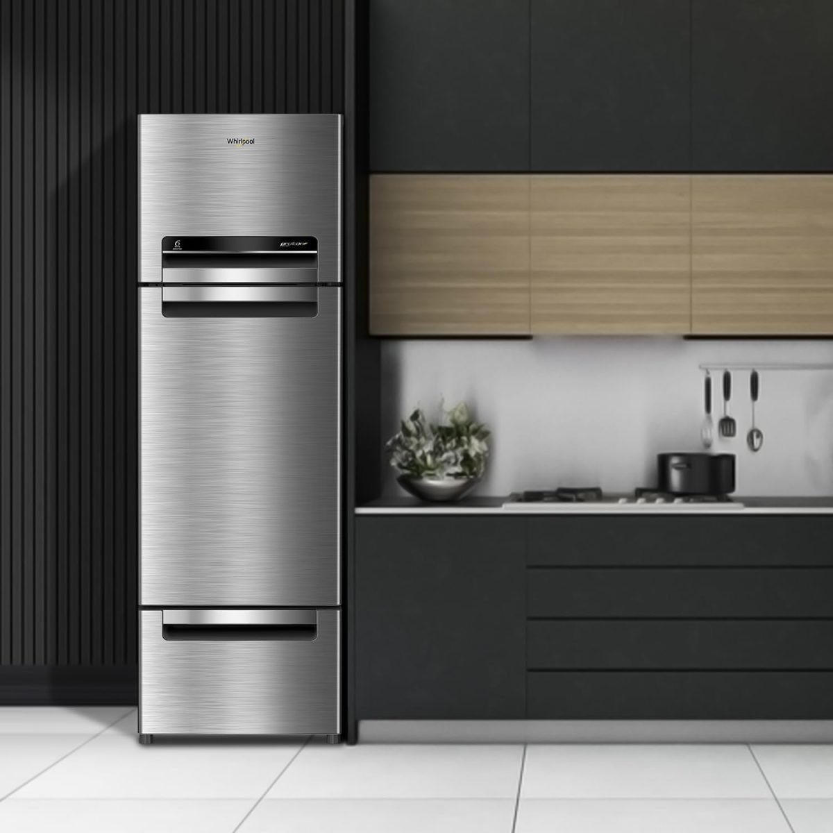 Whirlpool 215 L Frost Free Triple-Door Refrigerator [FP 223D PROTTON ROY RADIANT STEEL(Z) ] - Image 7