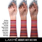 Lakmé Absolute Matte Melt Mini Liquid Lip Colour, Brown Souvenir, Velvet Matte Liquid Lipstick, Transfer Proof, Long Lasting, Lightweight, 2.4 ml - Image 5
