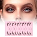 MAYCREATE® 10 Pairs Half Lashes Mink Natural Cat Eye Wispy False Eyelashes Fluffy Volume Strip Fake Eyelashes Accent Corner 3/4 Eye Lashes DIY Cluster Faux Mink Half Eyelashes at Home - Image 6