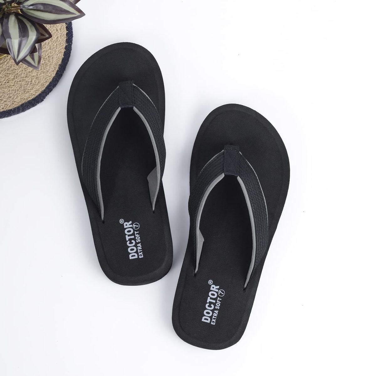 DOCTOR EXTRA SOFT Doctor Slippers for Men's Orthopedic Diabetic Non-Slip Lightweight Durable Cushion Comfortable Flat Mcr Casual Stylish Dr Chappals and House Flip flops For Gent's and Boy’s D-34 - Image 3