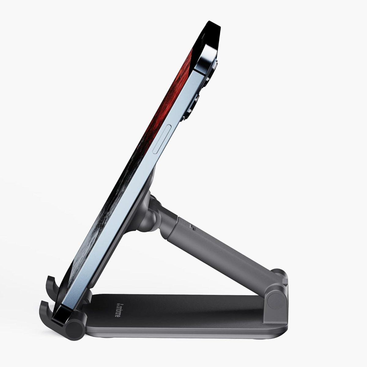 Ambrane Mobile Holding Tabletop Stand, 0-135 Perfect View, Height Adjustment, Wide Compatibility, Multipurpose, Anti-Skid Design (Twistand, Black) - Image 2