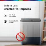 BOSCH 8 kg 5 Star with 1360 High RPM Spin Motor Semi Automatic Top Load Washing Machine Multicolor (WJP802P0IN) - Image 6
