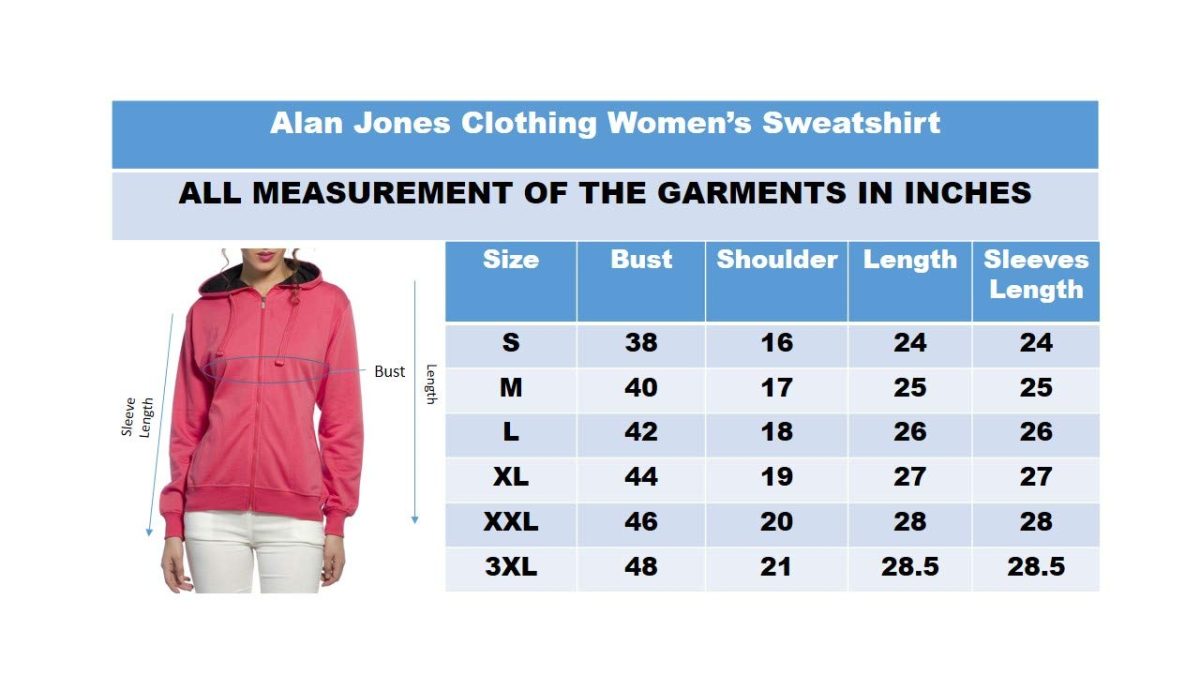 Alan Jones Clothing Women's Solid Zipper Hooded Sweatshirt | Front Zip, Ribbed Hem, Lined Hood, Casual Winter Wear - Image 7