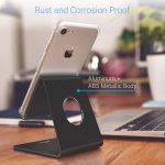 Portronics MODESK Universal Mobile Holder Stand with Metal Body, Anti Skid Design, Light Weight for All Smartphones, Tablets, Kindle, iPad(Black) - Image 3