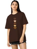 TQH Women's Casual Printed Round Neck, Oversized Longline Drop Shoulder Boho Style T-Shirt - Image 5