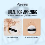 MARS Puffect Powder Puff with Strap | For Loose & Pressed Powder Application | Flawless Makeup Blend | Easy to Clean and Handle | Gentle on Skin | Pack of 2 - Image 4