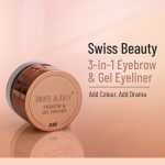 Swiss Beauty Waterproof Eyebrow & Gel Eyeliner 2 In 1 With Brush | Smudge Proof Gel Eyeliner And Eyebrow Definer Pencil | Shade- 01 Black, 7G - Image 2