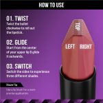 Staze 9To9 3 In 1 Matte Lipstick | 3 Unique Shades In 1 | 12 HRS Long Lasting, Transferproof | Non-Drying Formula With Intense Color Payoff | 03 Caramel Rose | 3.8 G - Image 7