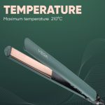 Vega Salon Smooth Hair Straightener for Women with Ceramic Coated Plates, Quick Heatup & Travel Friendly, Travel Lock, Green (VHSH-42) - Image 7