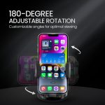Portronics Clamp M4 Car Phone Holder Stand with 360 Degree Rotation, Strong Grip, Suction Cup Mount, Single Hand Use, Shockproof Build, Mobile Stand for Car (Black) - Image 5