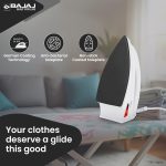 Bajaj DX-6 1000 Watts Dry Iron with Advance Soleplate and Anti-bacterial German Coating Technology, White, Plastic - Image 3