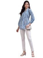 rytras Women's Floral Printed Cotton Regular Fit Top - Image 6