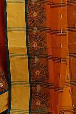 BENGAL HANDLOOM Women's Tangail Cotton Tant Saree Model 3 with Butta Work without Blouse Piece - Image 4