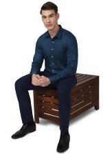 Van Heusen Formal Printed Shirt for Men| Premium Cotton| Full Sleeves| Slim Fit |Breathable Fabric - Image 5