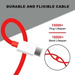 Original Oneplus 100W USB to Type C 1 meter Fast Charging Cable Compatible with oneplus 13,13r,12,12r,11,11r,10r,10t,10,10 pro,9 pro,9rt,8,8t,Nord 4,3,2,Ce 4,3,2,Ce4 lite,Ce3 lite, Red - Image 2