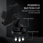Portronics Clamp M4 Car Phone Holder Stand with 360 Degree Rotation, Strong Grip, Suction Cup Mount, Single Hand Use, Shockproof Build, Mobile Stand for Car (Black) - Image 7