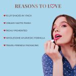 Just Herbs Ayurvedic Creamy Matte Micro Mini Lipstick Kit Lip Hydrating & Moisturizing, Lipsticks for Women Suitable All Indian Tones (Pack of 16) - Image 6