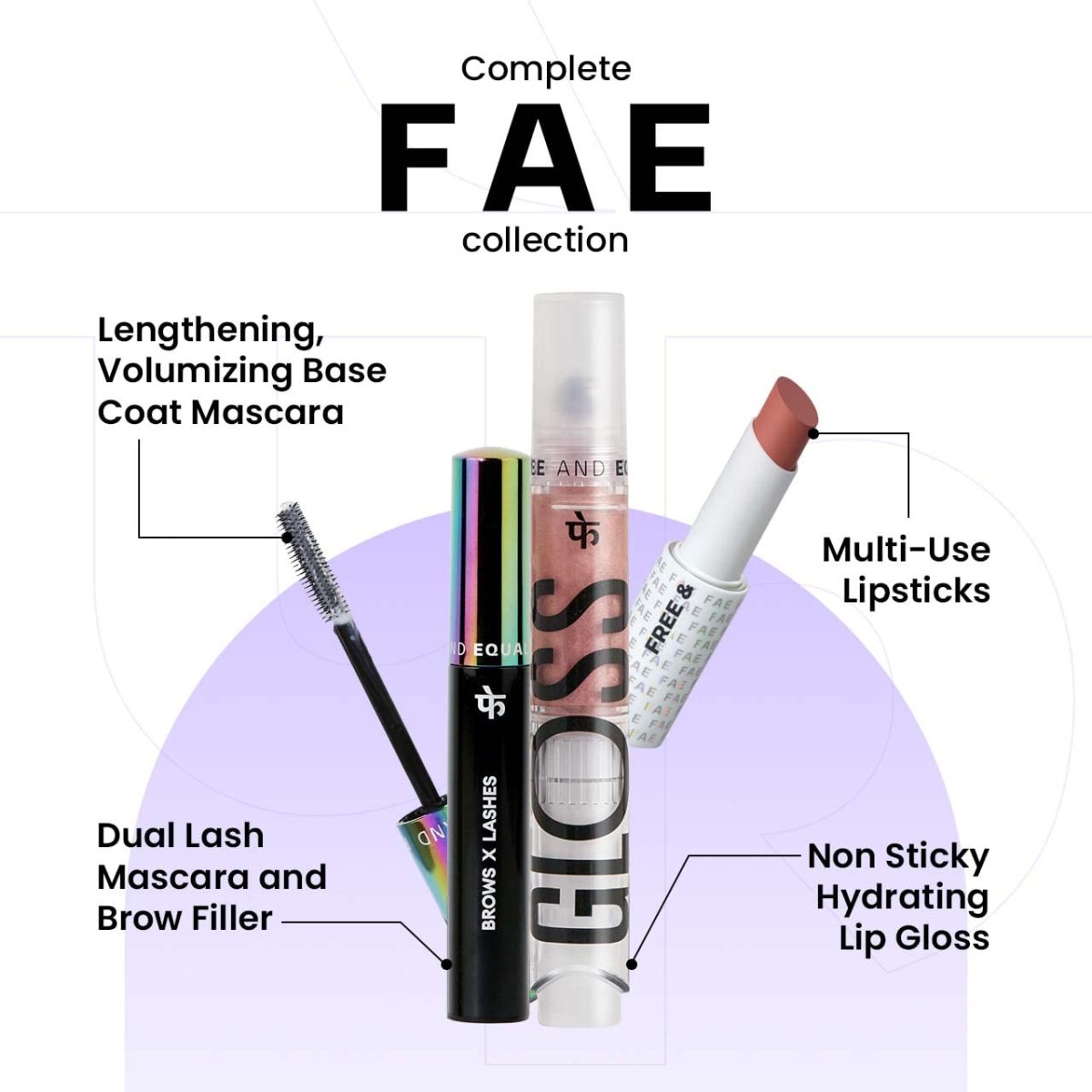 FAE Beauty 2-in-1 Volumising Mascara & Brow Gel | Lengthening & Buildable Formula | Easy To Remove | For All Genders | For Lashes & Brows | Vegan (Dark Brown) - Image 6