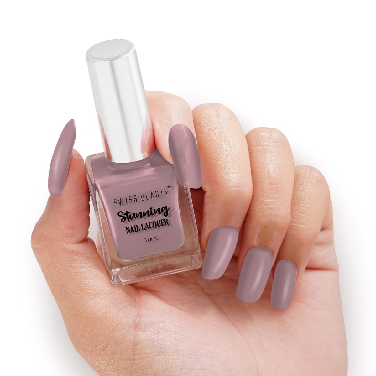 SWISS BEAUTY Stunning Matte Finish Nail Lacquer | Chip Resistant, Quick Drying Nail Paint | Highly Pigmented With High Shine Nail Polish | Shade - Brown Teddy,10 Ml - Image 2