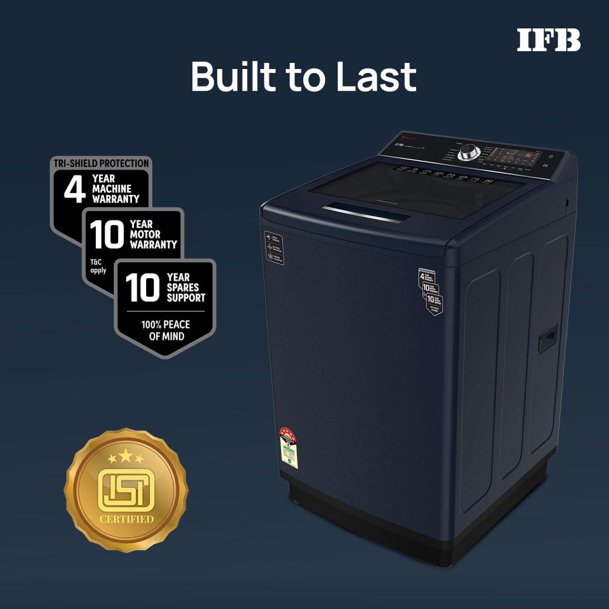 IFB 10 Kg 5 Star AI Powered Fully Automatic Top Load Washing Machine (TL S4RBS 10.0 Kg Aqua, Sparkle Silver, 2X Power Steam, 4 Years Comprehensive Warranty) - Image 11