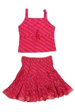 Jaipur Kala Kendra Baby Girl's Cotton Readymade Lehenga Choli (KID236_Pink_Pink_6-12 Months) - Image 2