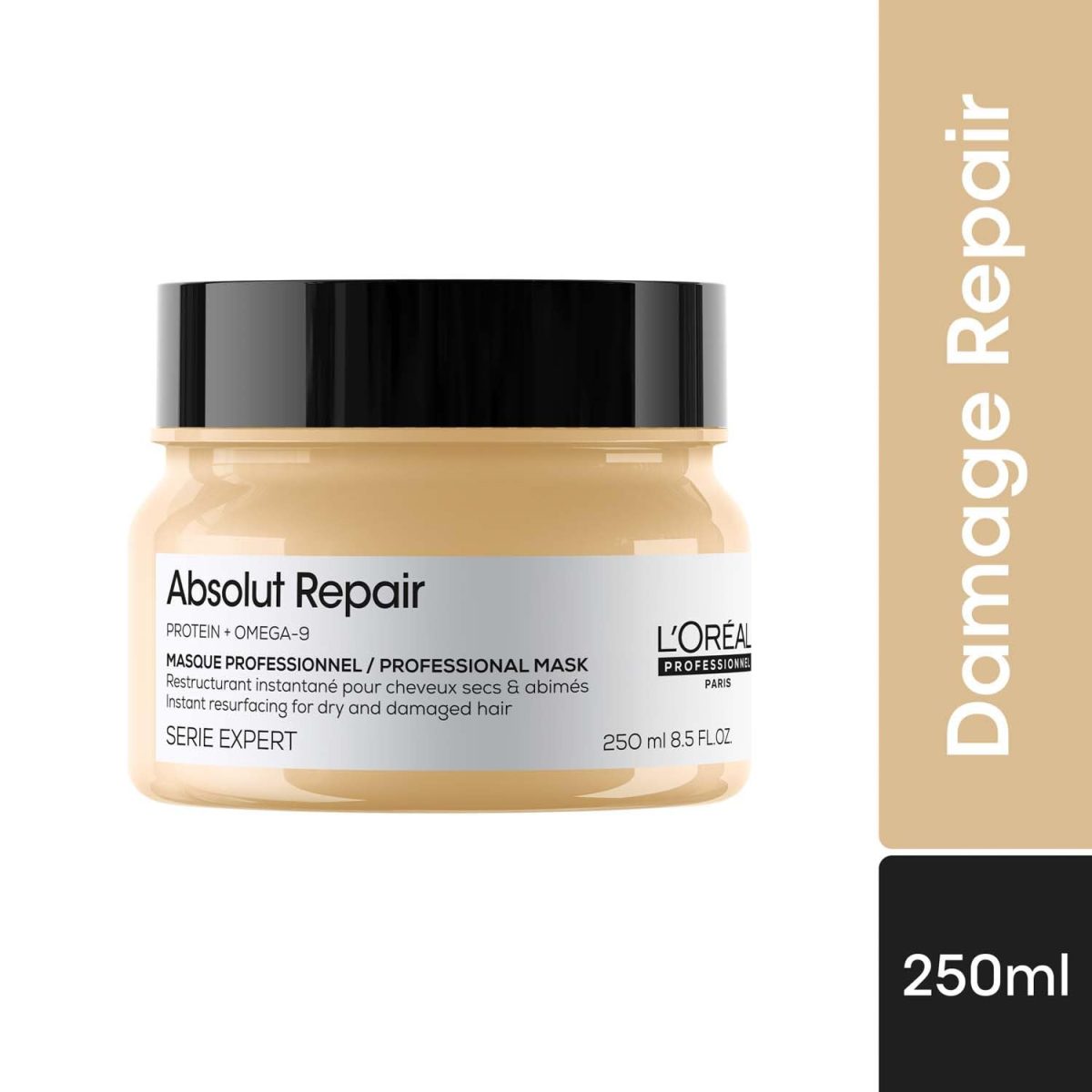 L'Oréal Professionnel Absolut Repair Mask for Dry & Damaged Hair - 250ml | Professional mask for Strengthening and Repairing Hair, With Protein & Omega-9, For Men & Women - Image 11