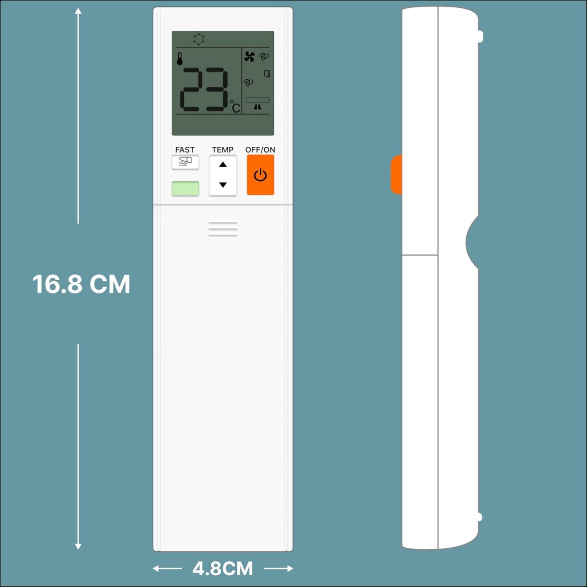 Zieva Compatible For Mitsubishi Ac Remote Replacement For 1, 1.5, 2 Ton Split/Window Air Conditioner - Please Match The Original Remote (Ac 244),White - Image 7