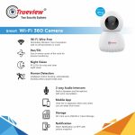 Trueview 2MP Smart CCTV Wi-fi Home Security Camera with Pan Tilt 360° View, 2 Way Talk, Cloud Monitor, Motion Detect, Supports SD Card Up to 256 GB, Night Vision, Alexa (2mp-Robot) - Image 3