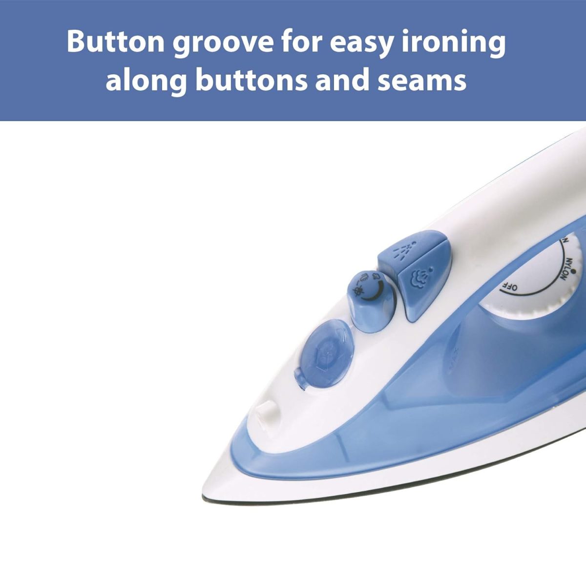 Usha 3713 1300Watt Steam Iron with Self Cleaning Function | Teflon Coated Soleplate | Powerful Steam Output upto18gm/min | 180ml Water Tank Capacity | 2 Years Warranty | (Blue & White) - Image 7