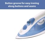 Usha 3713 1300Watt Steam Iron with Self Cleaning Function | Teflon Coated Soleplate | Powerful Steam Output upto18gm/min | 180ml Water Tank Capacity | 2 Years Warranty | (Blue & White) - Image 7