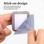 MAYCREATE® 100Pcs Face Blotting Paper for Oily Skin, Natural Linen Bloating Papers for Oily Face, Oil Absorbing Sheets for Face, with Built-in Mirror & Powder Puff Pad for Men and Women - Image 5