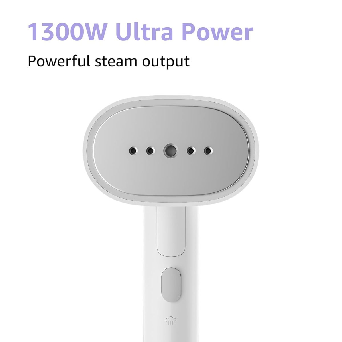 Xiaomi Handheld Garment Steamer, Foldable travel steam iron for clothes, Vertical and Horizontal, Powerful 1300 Watt fast heat up, Kills 99.9%* bacteria, White - Image 3