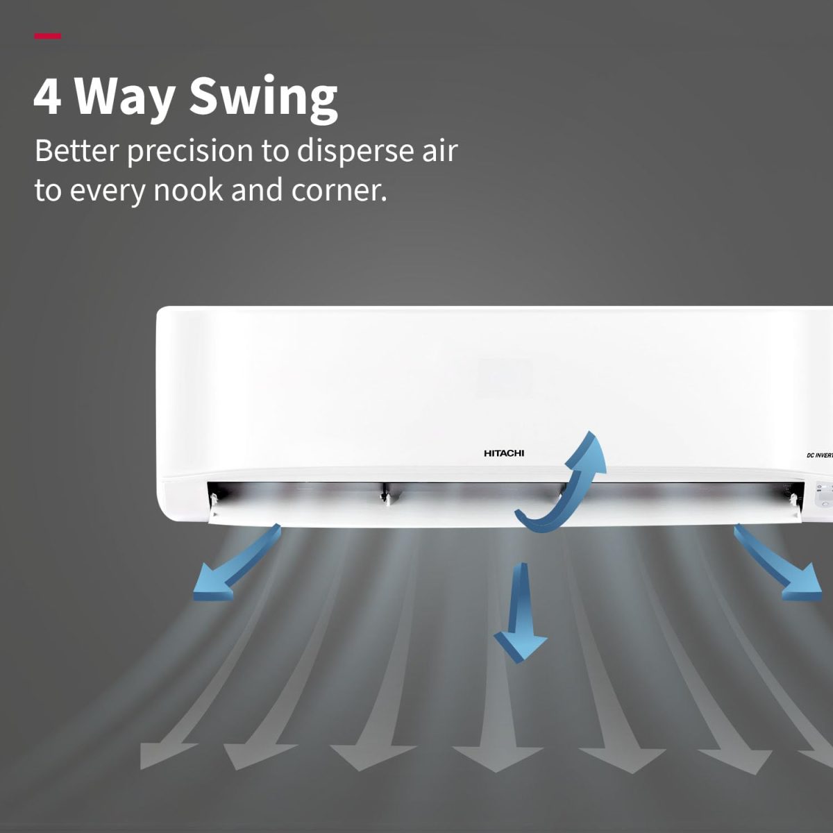 Hitachi 2 Ton Class 3 Star, 4-Way Swing, ice Clean, Xpandable+, Inverter Split AC (100% Copper, Dust Filter, 3400SXL RAS.D322PCBIBS, White) - Image 8